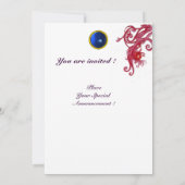 MAGIC BERRIES, MONOGRAMM-Roter Saphir Einladung (Rückseite)