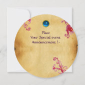 MAGIC BERRIES PARCHEMENT GEM blue saphire Einladung (Rückseite)