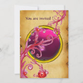 MAGIC BERRIES PARCHEMENT GEM red ruby Einladung (Vorderseite)