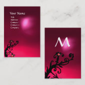 MAGIC BERRIES PINK FUCHSIA RUBY MONOGRAM VISITENKARTE (Vorne/Hinten)