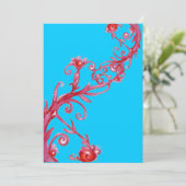 MAGIC BERRIES, rot blu Einladung (Stehend Vorderseite)
