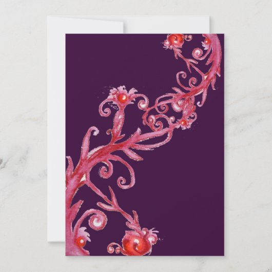 MAGIC BERRIES, rot lila Einladung (Vorderseite)