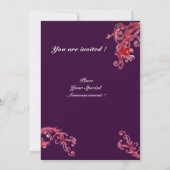 MAGIC BERRIES, rot lila Einladung (Rückseite)