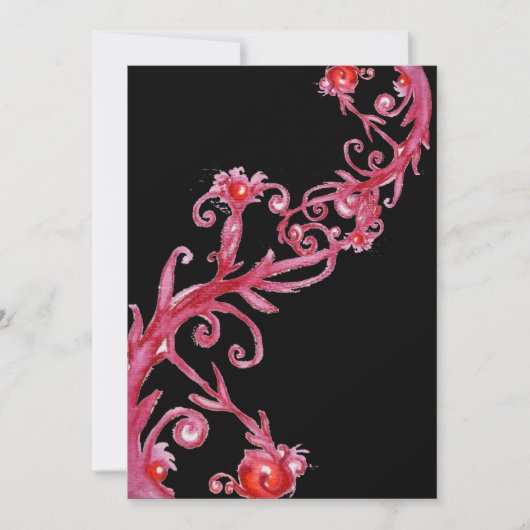 MAGIC BERRIES, rot schwarz Einladung (Vorderseite)