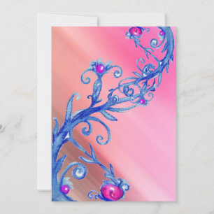 MAGIC BERRIES, rote weiße Seide Einladung