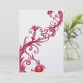 MAGIC BERRIES, rotes weißes Eis Einladung (Stehend Vorderseite)