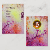 MAGIC BERRIES YELLOW ORANGE AGATE GEM MONOGRAM VISITENKARTE (Vorne/Hinten)