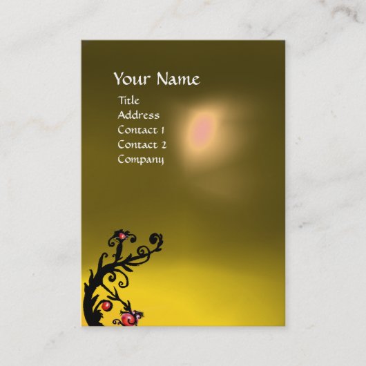 MAGIC BERRIES YELLOW TOPAZ GEM MONOGRAM VISITENKARTE (Vorderseite)