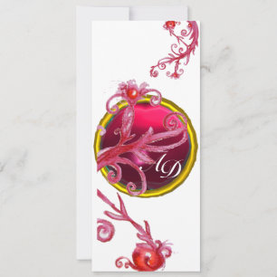 MAGIC BERRIS 4,MONOGRAMM blaues Aquamarin Einladung