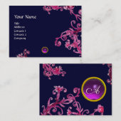 MAGIC BERRIS LILA AMETHYST GEM MONOGRAM VISITENKARTE (Vorne/Hinten)
