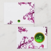 MAGIC BERRIS MONOGRAM Green Gem ,White Visitenkarte (Vorne/Hinten)