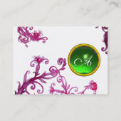 MAGIC BERRIS MONOGRAM Green Gem ,White Visitenkarte (Rückseite)