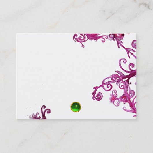 MAGIC BERRIS MONOGRAM Green Gem ,White Visitenkarte (Vorderseite)