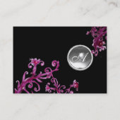 MAGIC BERRIS WHITE CRYSTALGEM MONOGRAM schwarz Visitenkarte (Rückseite)