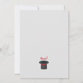 Magic Birthday Einladung - Magician Top Hat (Rückseite)