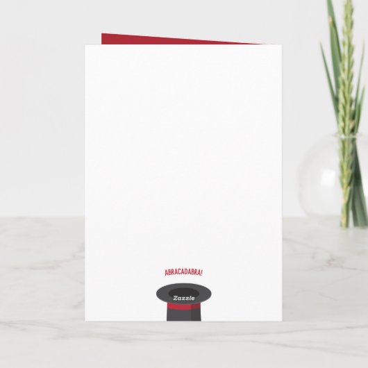 Magic Birthday geflochtene Einladung - Magischer T (Rückseite)