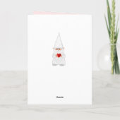 Magic Birthday Gnome with Heart on Pink Karte (Rückseite)