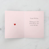 Magic Birthday Gnome with Heart on Pink Karte (Innenseite)