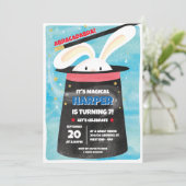 Magic Birthday Party Einladung (Stehend Vorderseite)