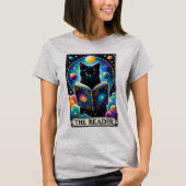 Magic Black Cat - The Reader - Tarot Card T - Shir T-Shirt (Vorderseite)
