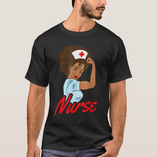 Magic Black Nurse Melanin Black History Pride Nurs T-Shirt (Vorderseite)