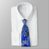 MAGIC BLUE BERRIES Fantasy Floral Wirbel Krawatte (Gebunden)