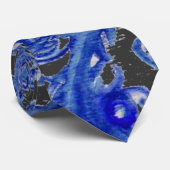 MAGIC BLUE BERRIES Fantasy Floral Wirbel Krawatte (Gerollt)