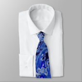 MAGIC BLUE BERRIES Fantasy Floral Wirbel Krawatte (Gebunden)