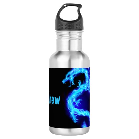Magic Blue Dragon Edelstahlflasche (Vorderseite)