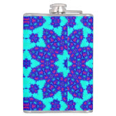Magic Blue kaleidoscope flourished Flachmann (Rückseite)