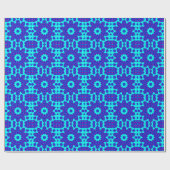 Magic Blue kaleidoscope flourished Geschenkpapier (Flach)