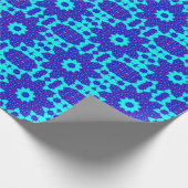 Magic Blue kaleidoscope flourished Geschenkpapier (Ecke)