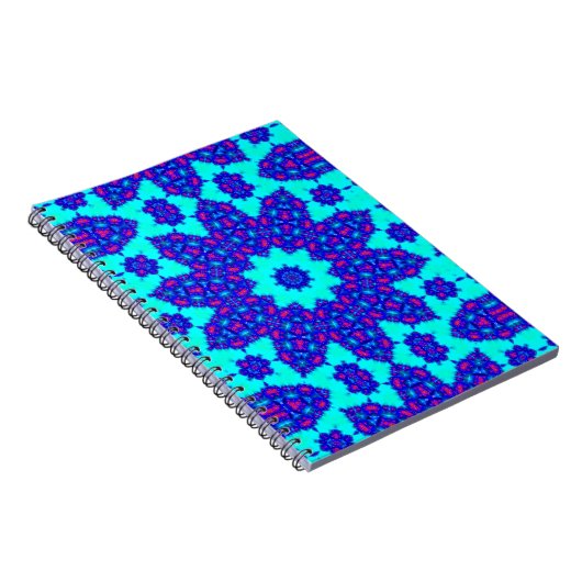 Magic Blue kaleidoscope flourished Notizblock (Rechte Seite)