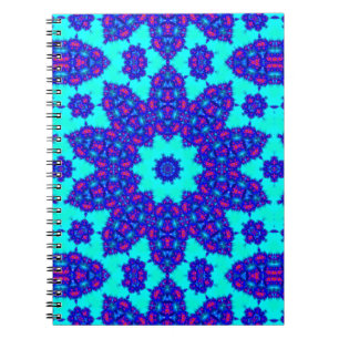 Magic Blue kaleidoscope flourished Notizblock