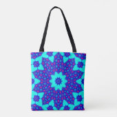 Magic Blue kaleidoscope flourished Tasche (Rückseite)
