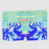 Magic Blue Water Rose Resort Golfhandtuch (Horizontal)