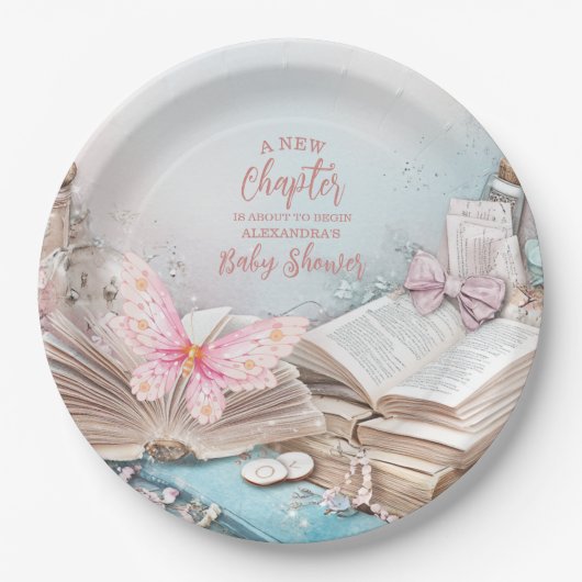 Magic Boho Storybook Babydusche Pappteller (Vorderseite)