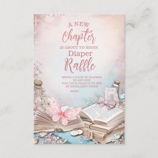 Magic Boho Storybook Diapper Raffle Begleitkarte (Vorderseite)