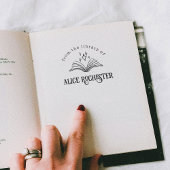 Magic Book Personal Library Individuelle Name Buch Gummistempel