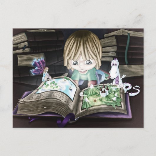 Magic Book Postkarte (Vorderseite)