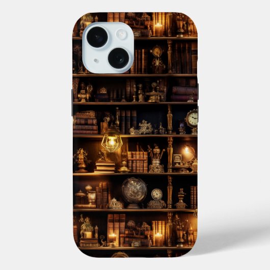 Magic Bookshelf Steampunk Case-Mate iPhone Hülle (Rückseite)