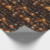 Magic Bookshelf Steampunk Geschenkpapier (Ecke)