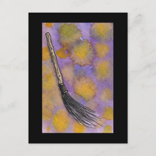 Magic Broom Postcard Postkarte