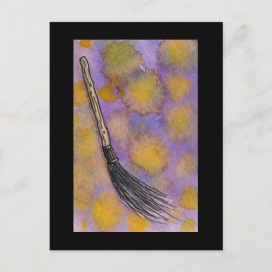 Magic Broom Postcard Postkarte (Vorderseite)
