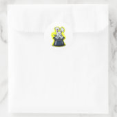 Magic Bunny Runder Aufkleber (Tasche)