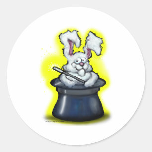 Magic Bunny Runder Aufkleber