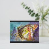 MAGIC BUTTERFLEGE IN BLAU EINLADUNGSPOSTKARTE (Stehend Vorderseite)