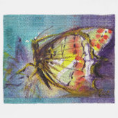 MAGIC BUTTERFLEGE IN BLAU FLEECEDECKE (Vorderseite (Horizontal))