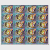 MAGIC BUTTERFLEGE IN BLAU GESCHENKPAPIER (Flach)