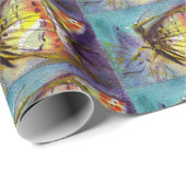 MAGIC BUTTERFLEGE IN BLAU GESCHENKPAPIER (Rolleneckpunkt)